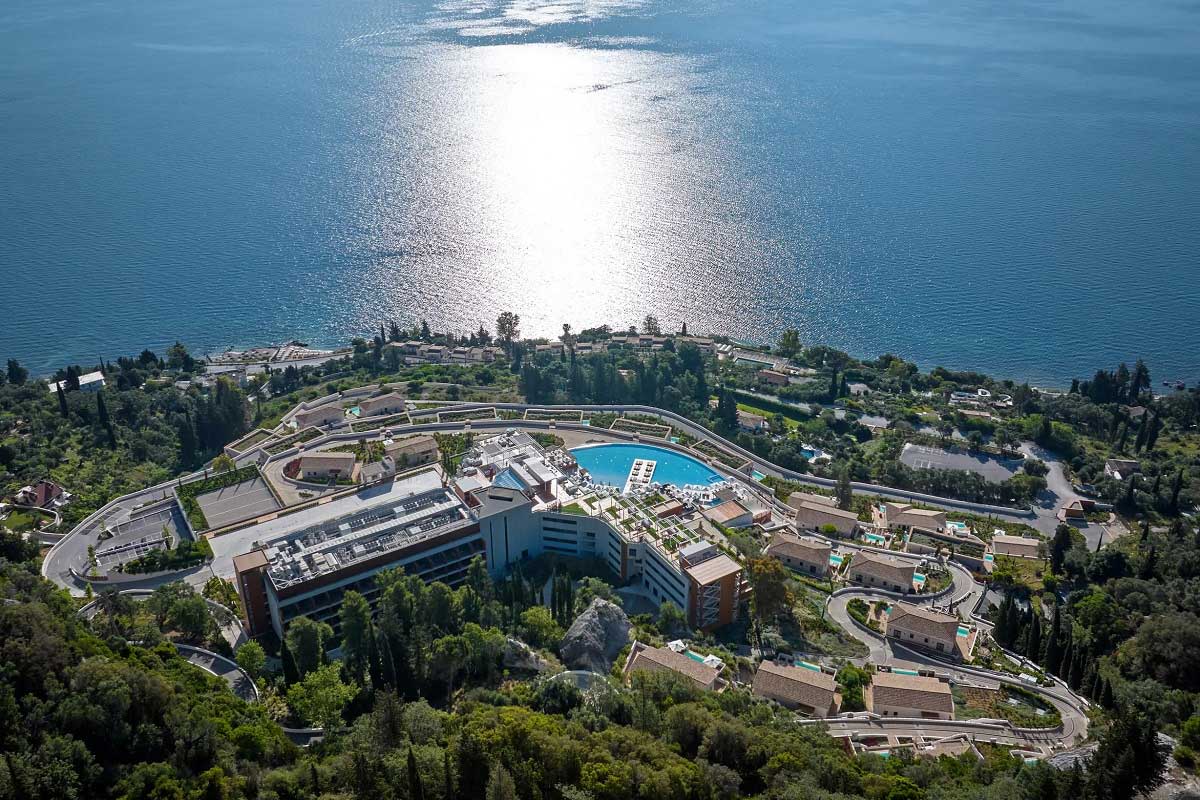 corfu areial view